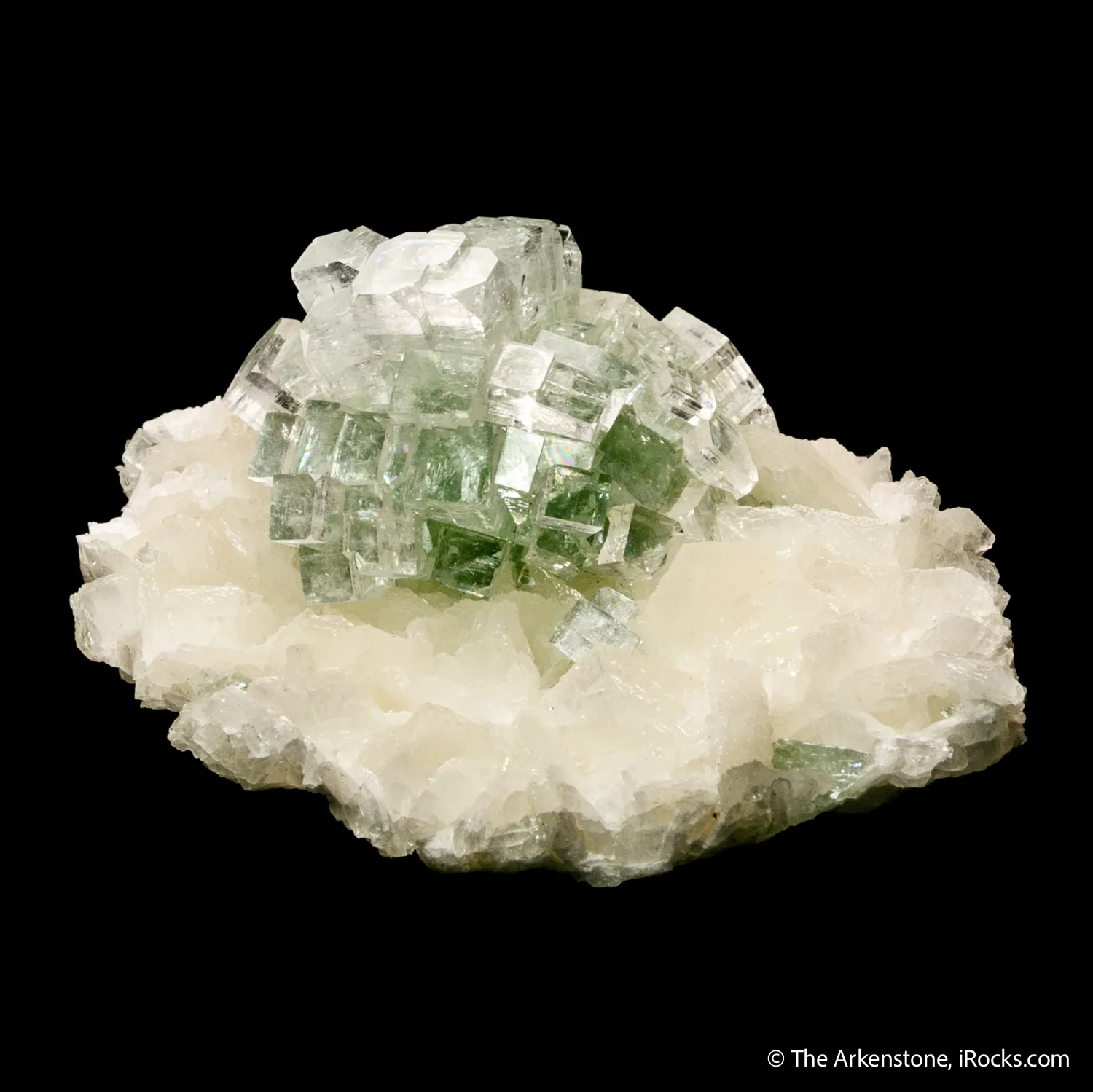 Fluorapophyllite on Stilbite - image 3
