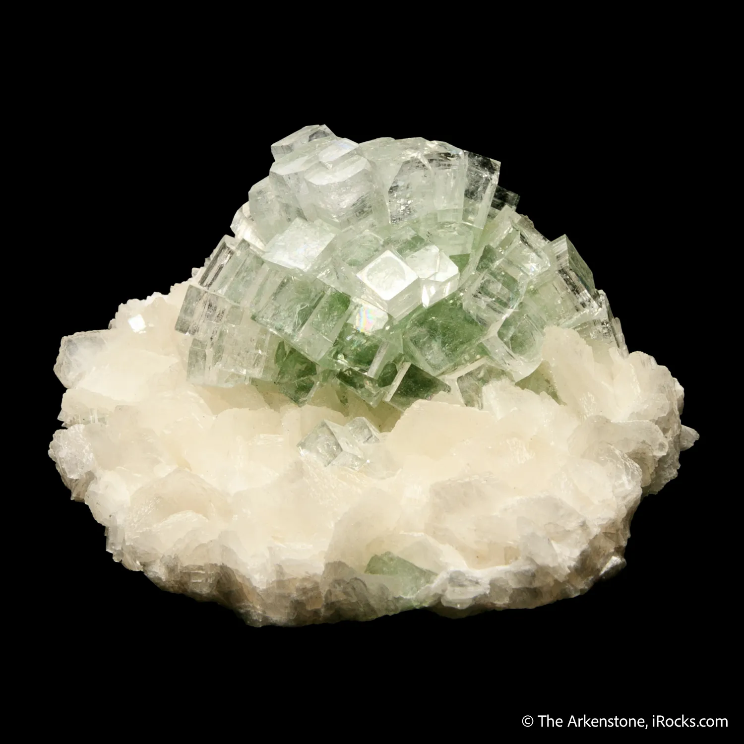 Fluorapophyllite on Stilbite - image 4
