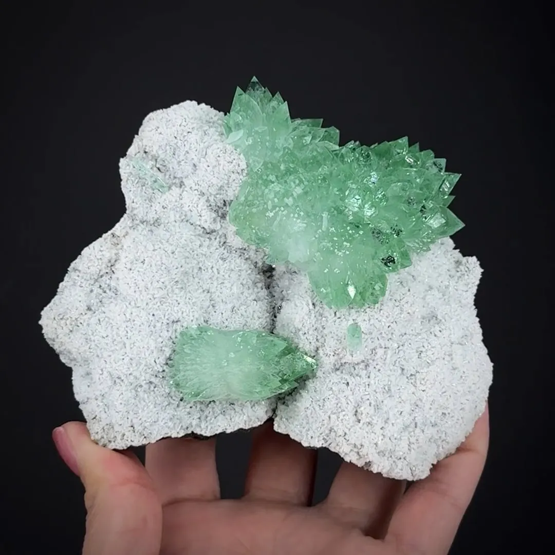 Fluorapophyllite on Stilbite  (circa 1980s) - image 1
