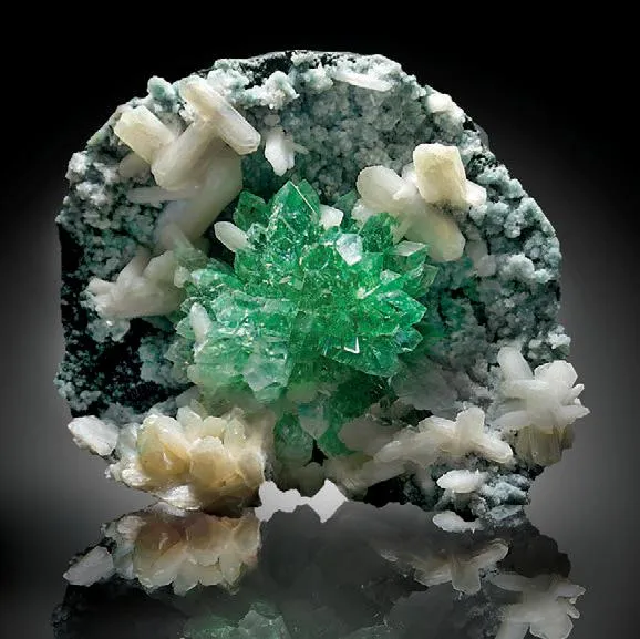 Fluorapophyllite, Stilbite image