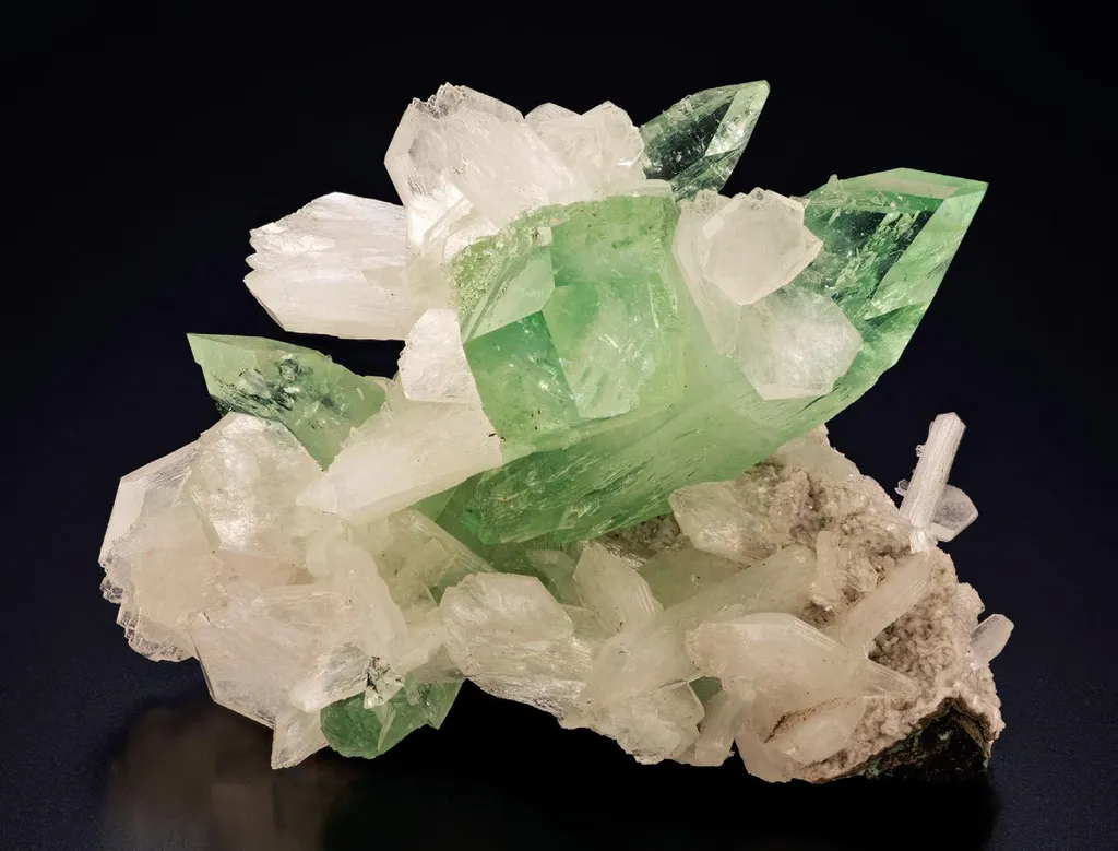 Fluorapophyllite, Stilbite image