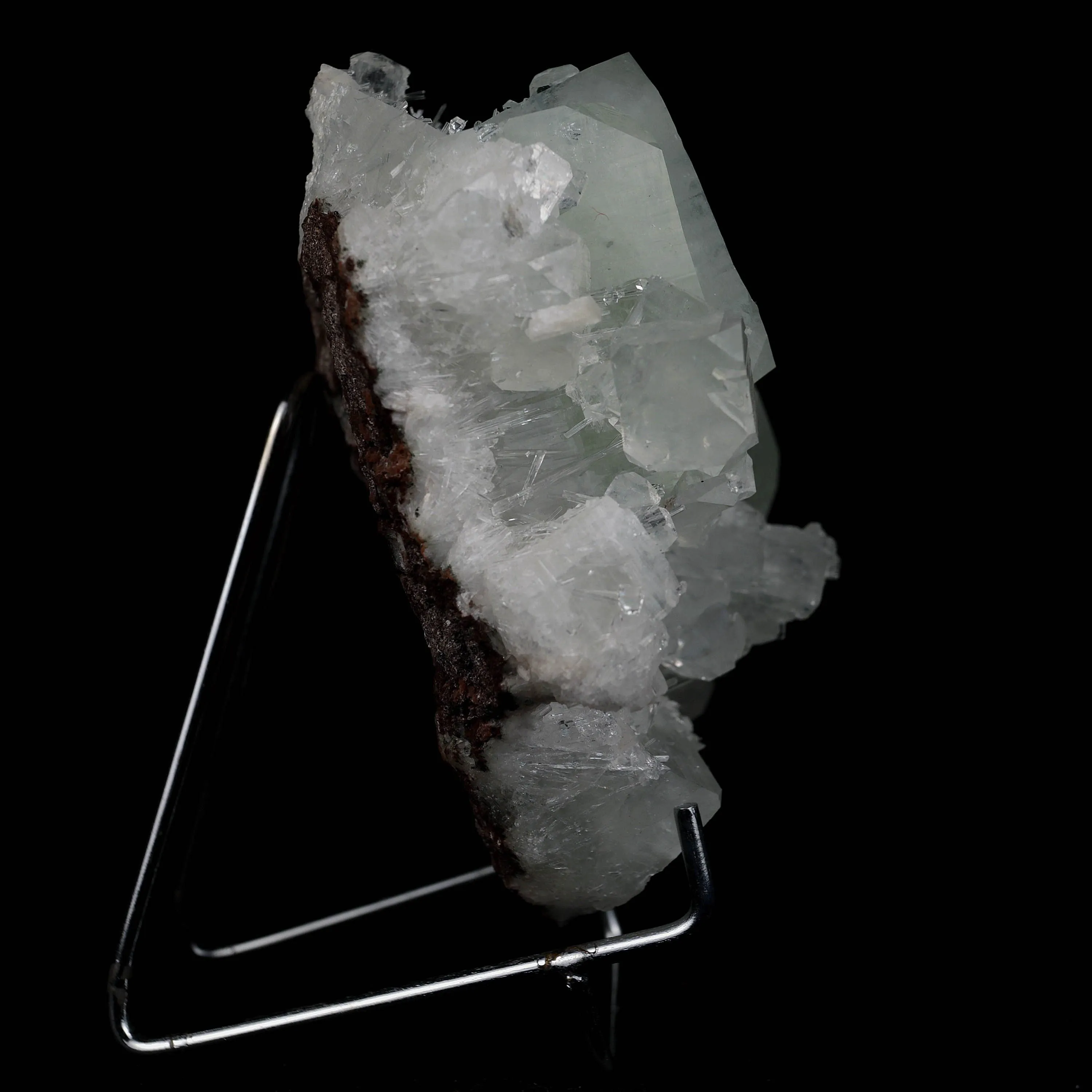 Fluorapophyllite Twin big Crystal with Stilbite Natural Mineral Specimen - image 5