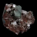 Fluorapophyllite with Stilbite on Chalcedony Natural Mineral Specimen - image 2