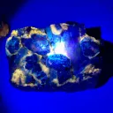 Fluorescent Blue Afghanite with Pyrite on Matrix from Afghanistan - image 7