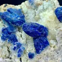 Fluorescent Blue Afghanite with Pyrite on Matrix from Afghanistan - image 8
