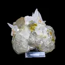 Fluorescent Dogtooth Calcite on Chalcedony-Coated Calcite Matrix – UV Reactive Natural Mineral Specimen from MadhyaPradesh, India - image 6