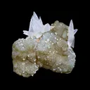 Fluorescent Dogtooth Calcite on Chalcedony-Coated Calcite Matrix – UV Reactive Natural Mineral Specimen from MadhyaPradesh, India - image 1