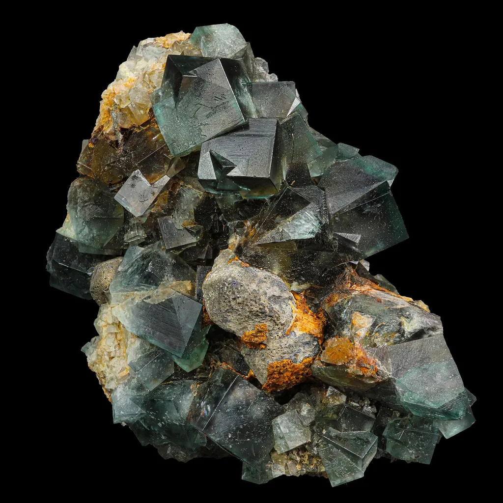 Fluorescent Green Fluorite Natural Mineral Specimen image