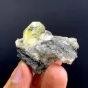 Fluorescent Petroleum Quartz Crystal on Matrix from Pakistan - image 3