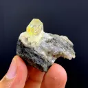 Fluorescent Petroleum Quartz Crystal on Matrix from Pakistan - image 2
