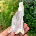 Fluorescent Pink Kunzite with Mountain Shape Terminations on Quartz from Afghanistan - image 6