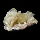 Fluorescent Powellite with Stilbite, Heulandite (Rare Find) Natural Mineral Specimen - image 2