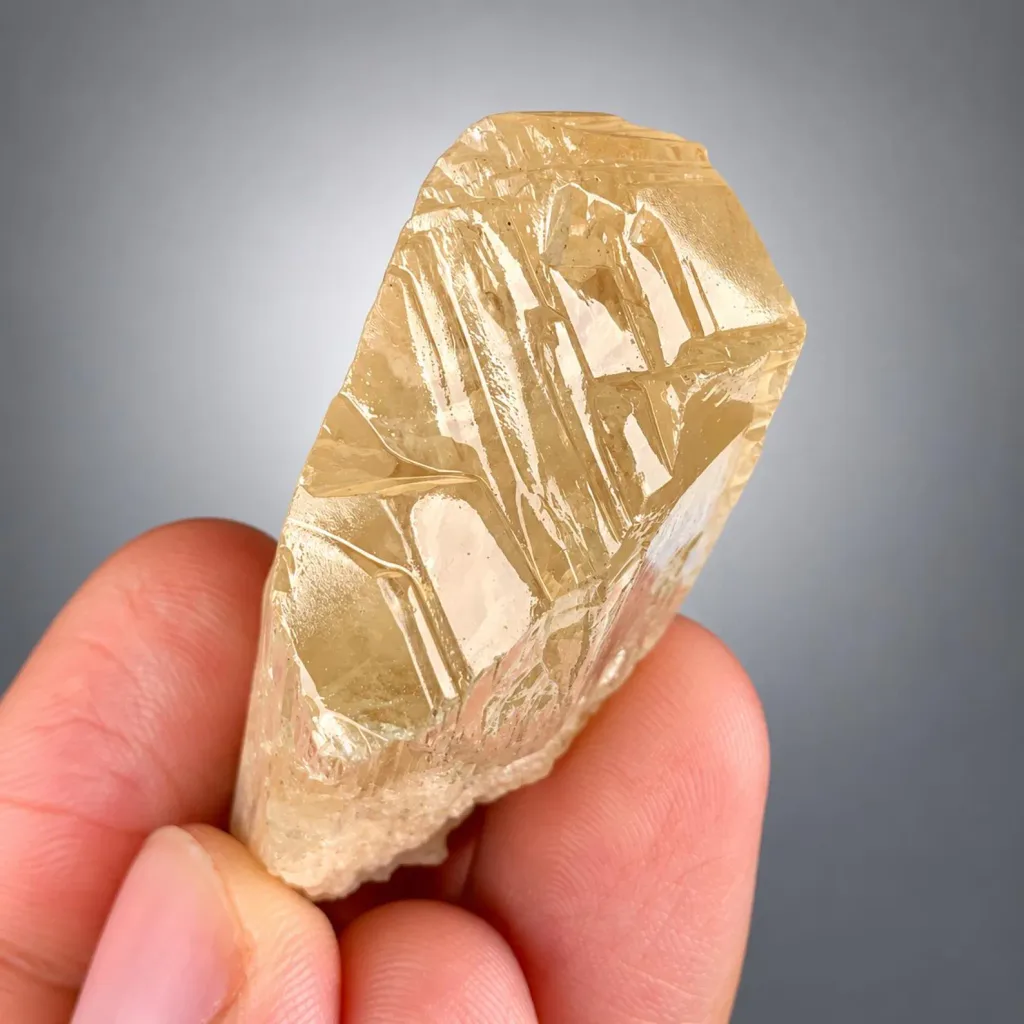 Fluorescent Yellow Triphane Kunzite with Spikes from Afghanistan - image 5