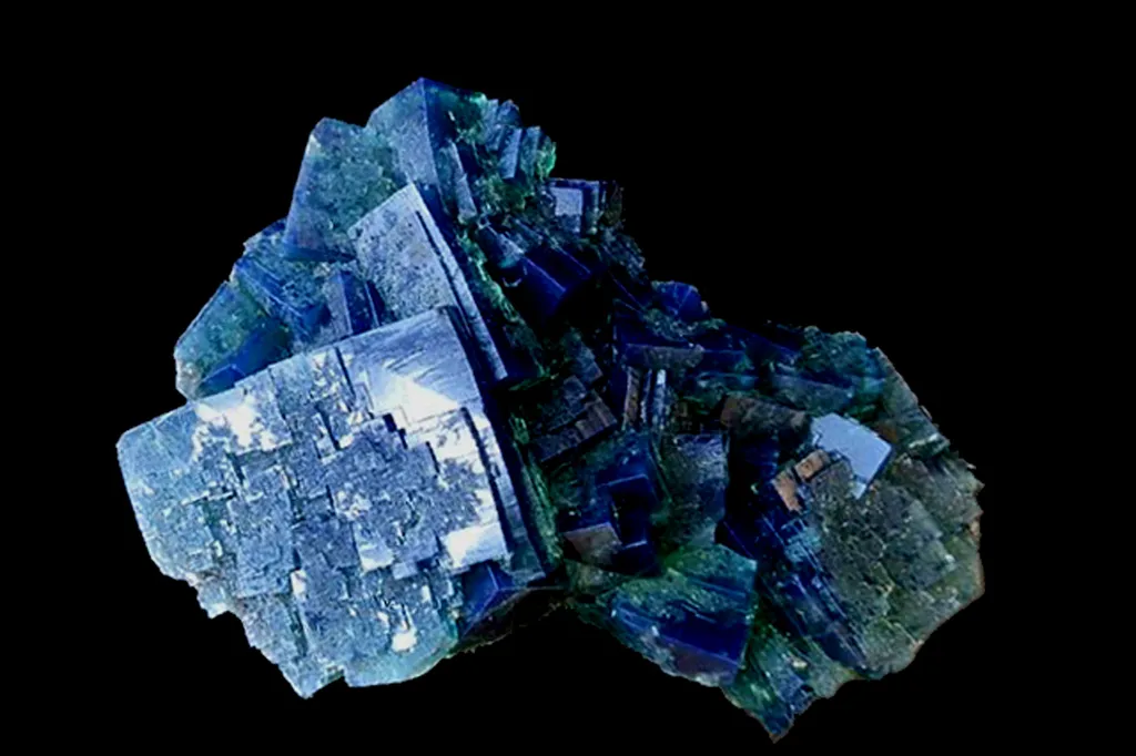Fluorine from UK, England, County Durham, Rogerley Quarry, Diana Maria Mine