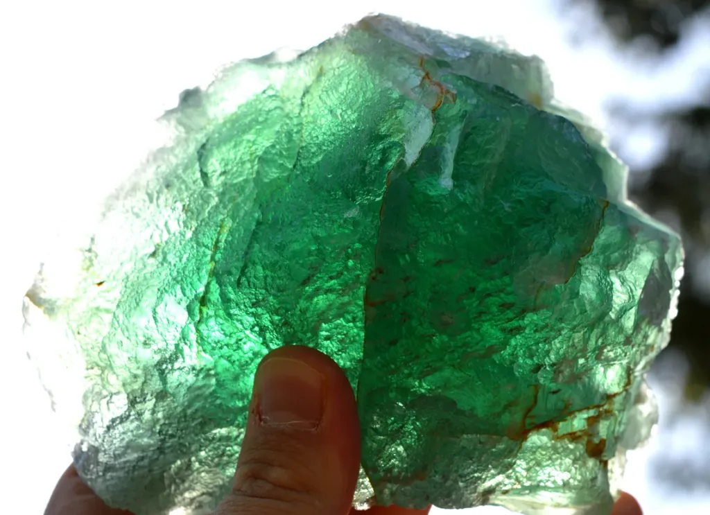 Fluorite 1671 grams - Huanzala Mine, Huallanca, Huallanca District, Bolognesi Province, Áncash, Peru image