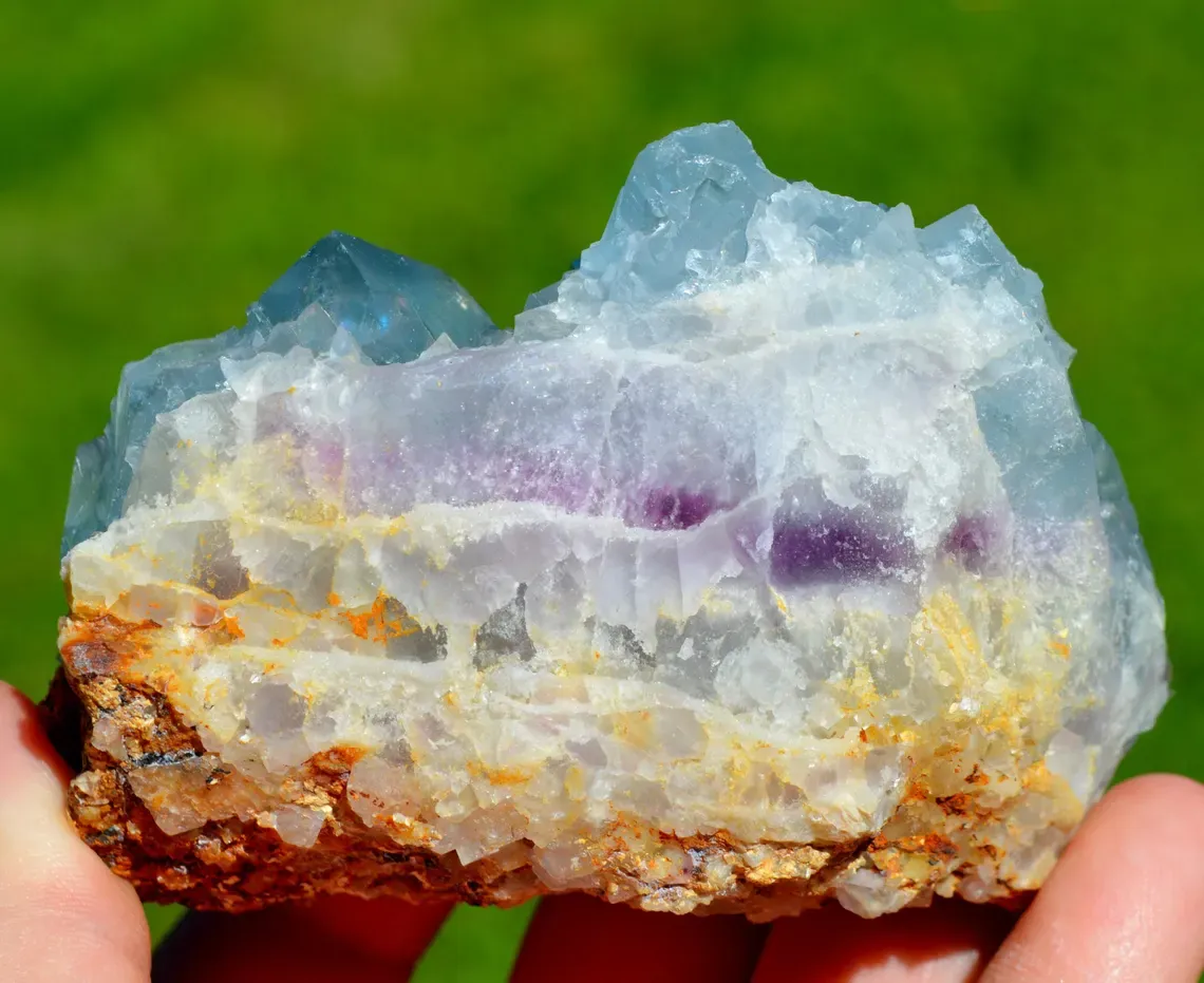 Fluorite 387 grams - Le Beix Mine, Saint-Germain-près-Herment, Riom, Puy-de-Dôme, France - image 8