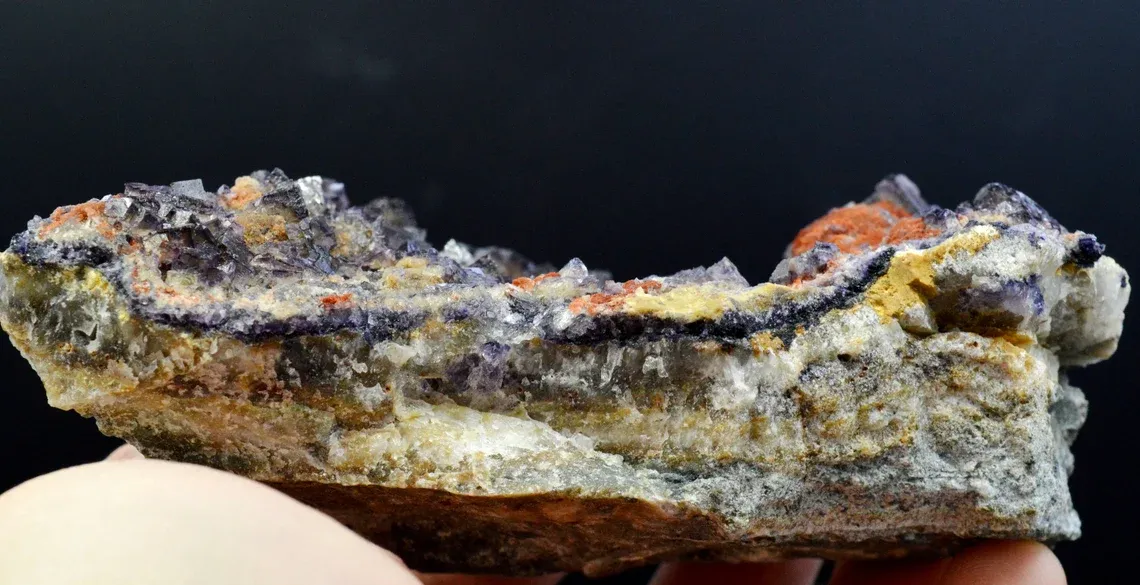 Fluorite 460 grams - Zehntausend Ritter Mine, Frohnau, Erzgebirgskreis, Saxony, Germany - image 9