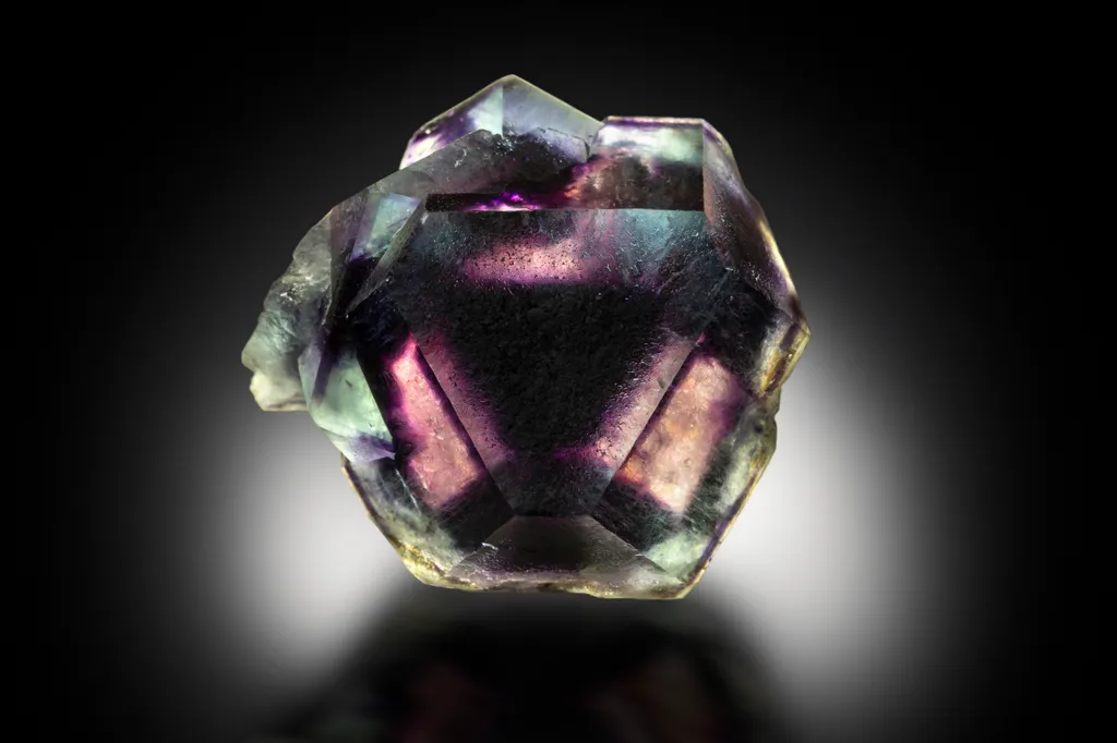 Fluorite (Alien Eye Zoning),  Huanggang Mine Inner Mongolia image