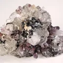 Fluorite and Amethyst on Galena - image 2