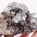 Fluorite and Amethyst on Galena - image 1