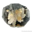 Fluorite and Calcite on Quartz Stalactites, in Geode - image 1