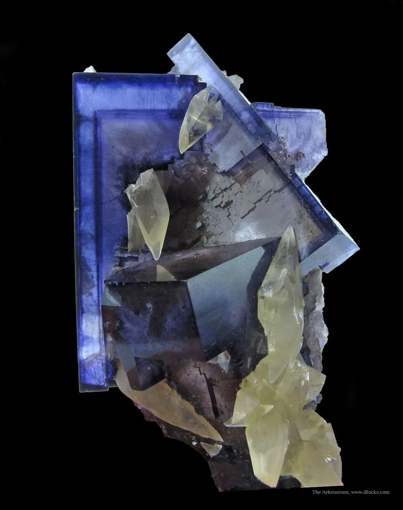 Fluorite and Calcite, With Baryte image