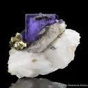 Fluorite and Chalcopyrite on Quartz - image 2