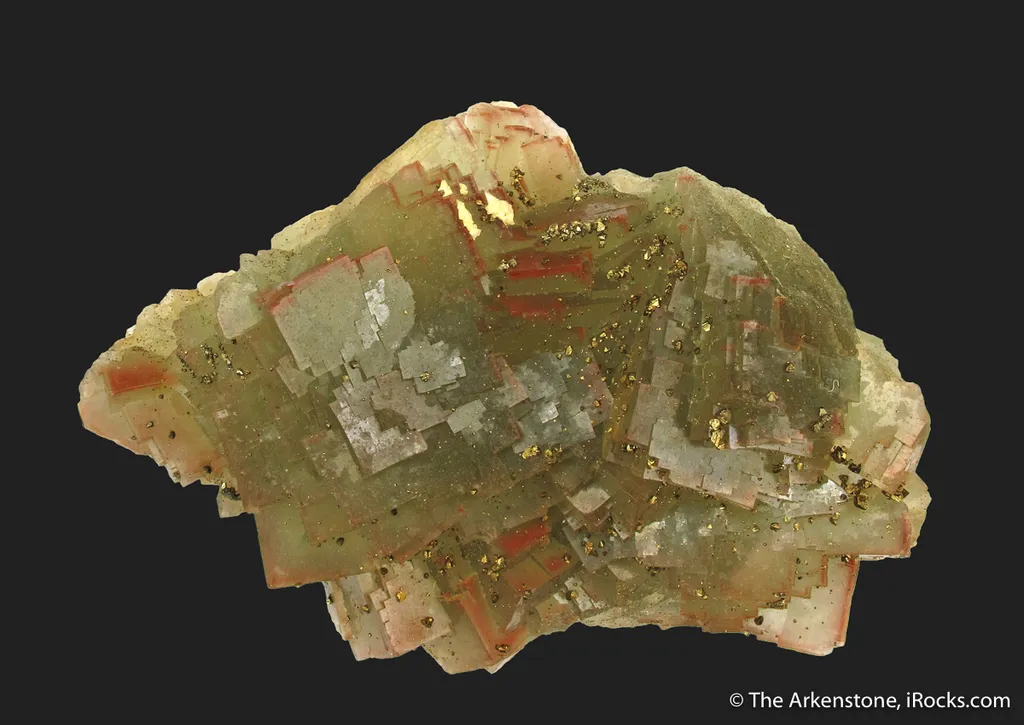Fluorite and Chalcopyrite, with Hematite - image 6