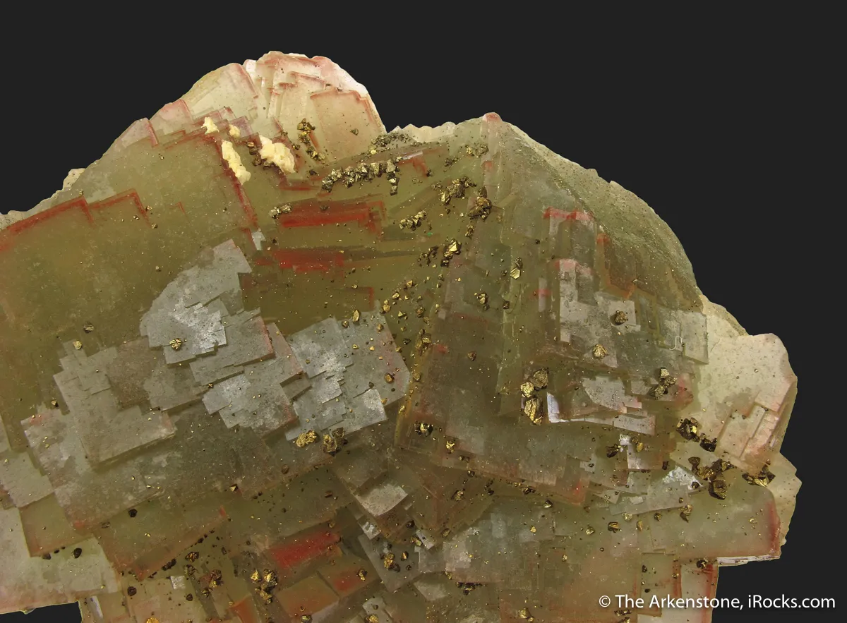 Fluorite and Chalcopyrite, with Hematite - image 3