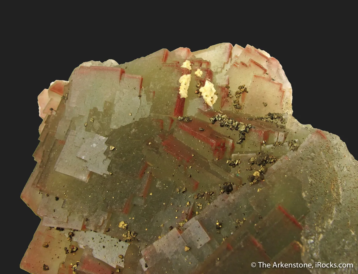 Fluorite and Chalcopyrite, with Hematite - image 2