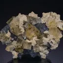 Fluorite and Dolomite on Galena - image 1