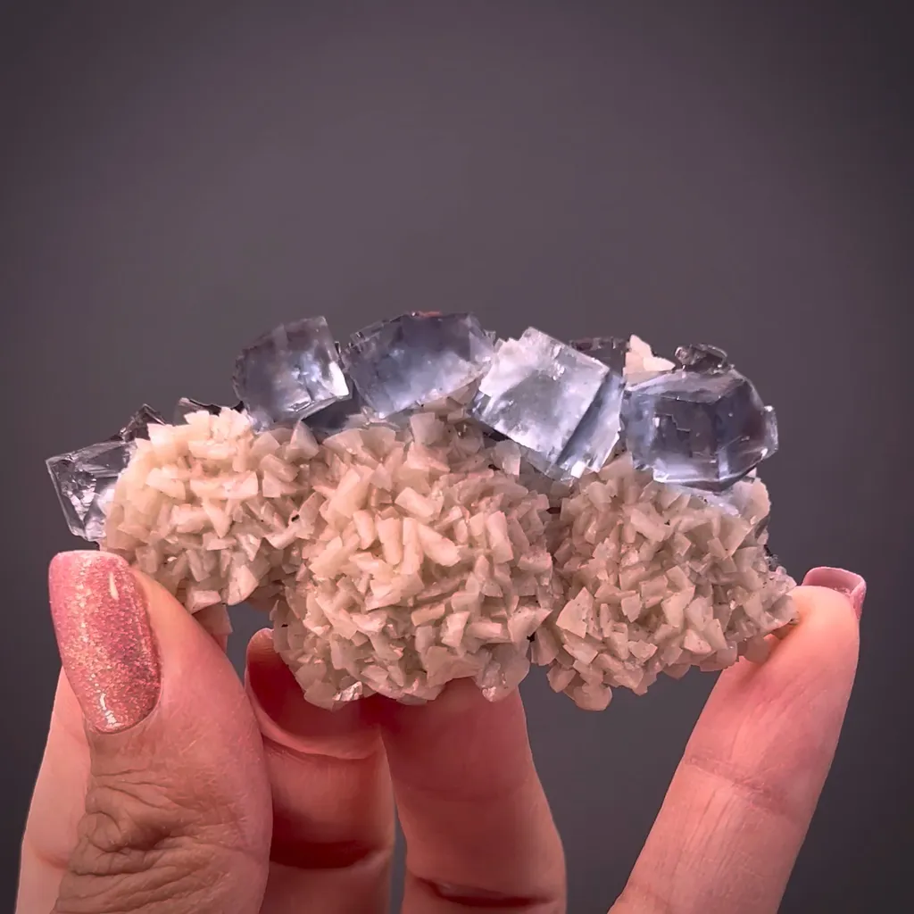 Fluorite and Dolomite on Hematite - image 2