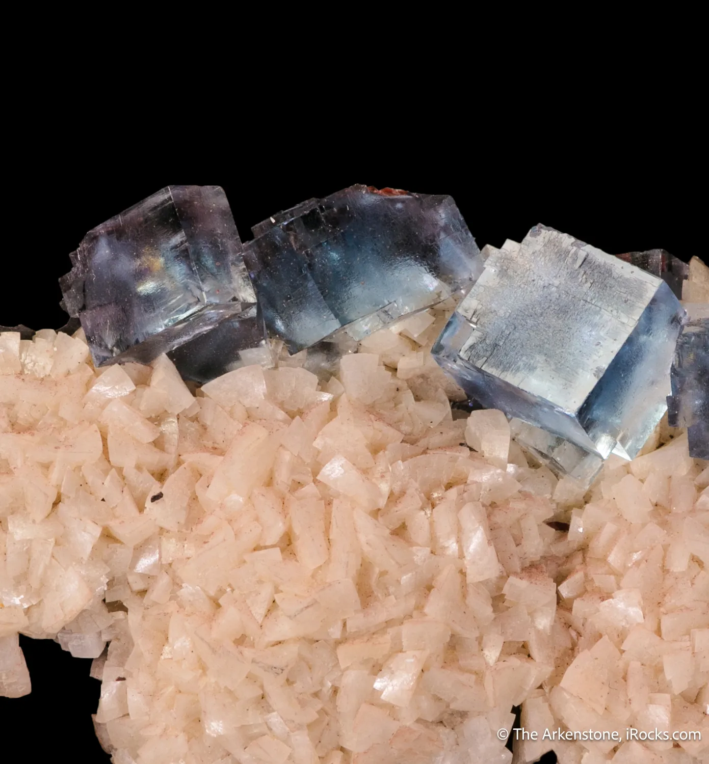 Fluorite and Dolomite on Hematite - image 1