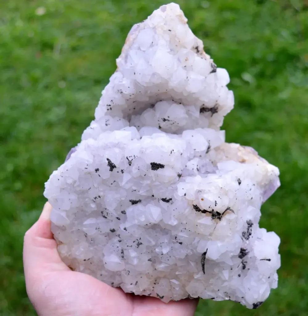 Fluorite and Quartz Chalcopyrite 3130 grams - El Hammam, Rabat-Salé-Kénitra region, Morocco image