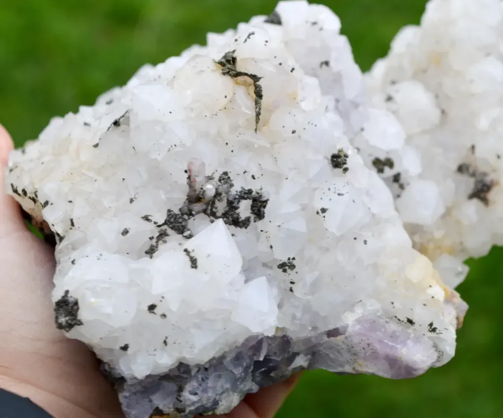 Fluorite and Quartz Chalcopyrite 3130 grams - El Hammam, Rabat-Salé-Kénitra region, Morocco - image 3