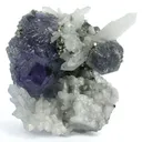 Fluorite and Quartz on Dolomite - image 1