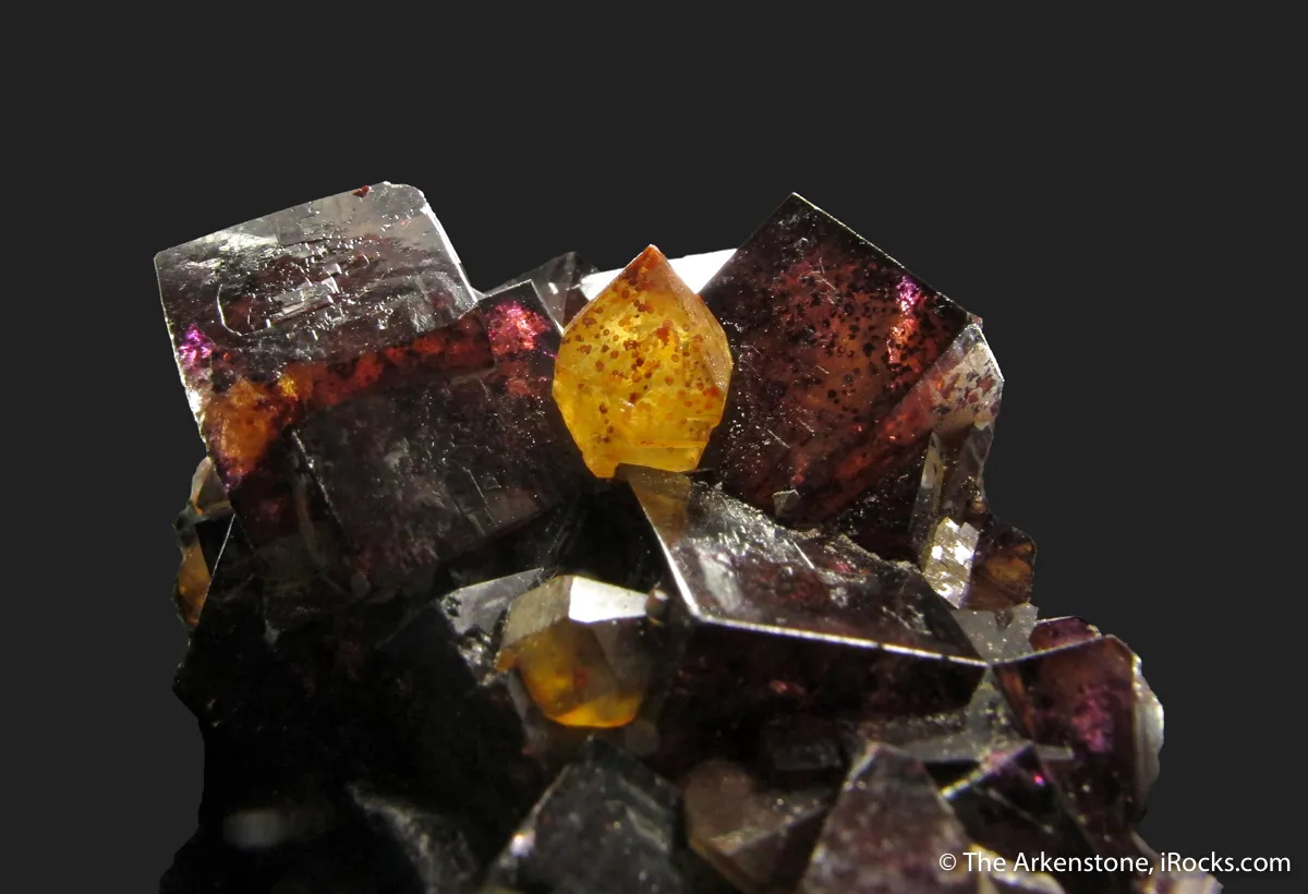 Fluorite and Quartz with Hematite- illustrated - image 5