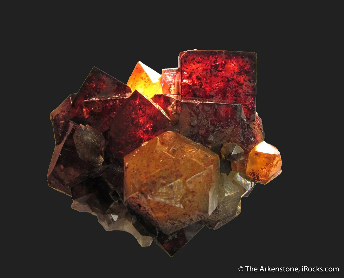 Fluorite and Quartz with Hematite- illustrated - image 7