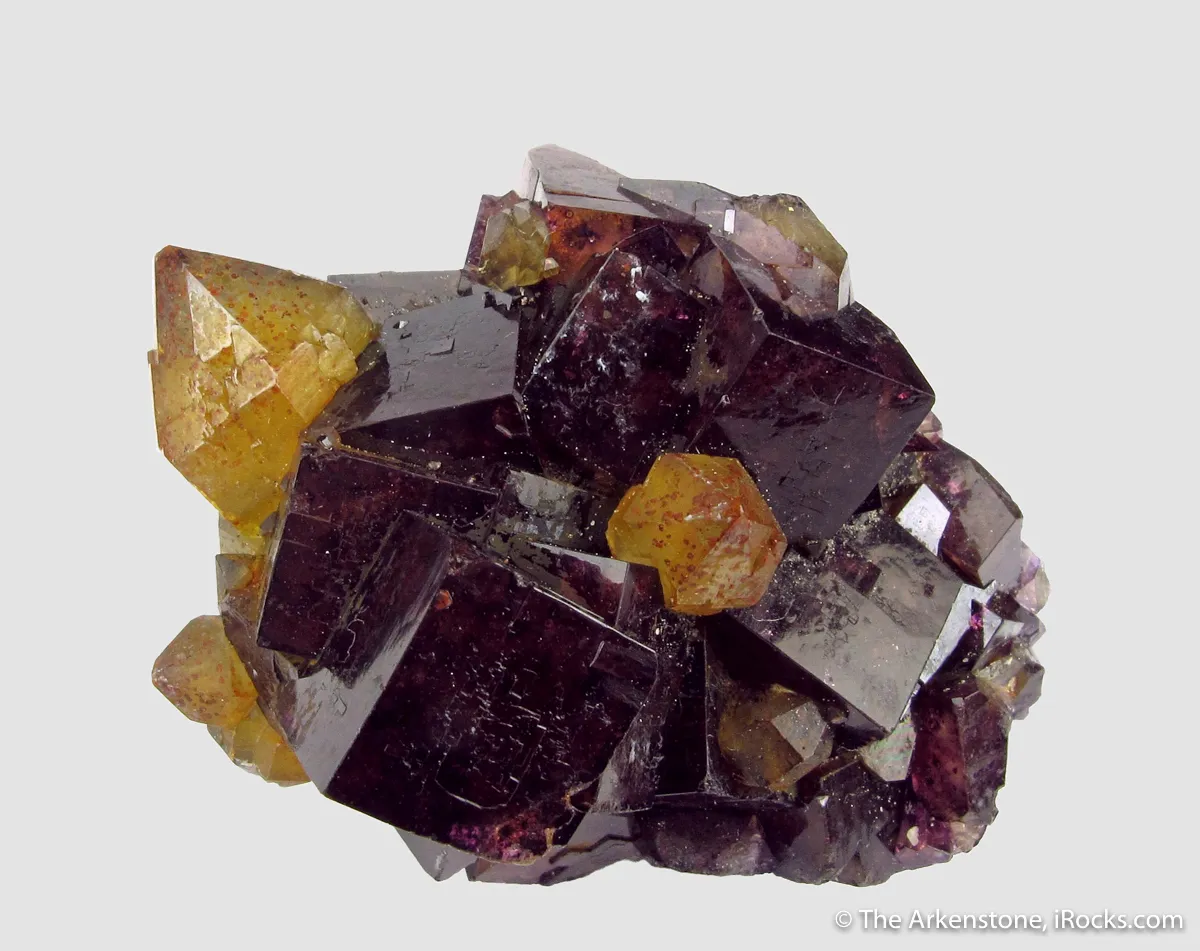 Fluorite and Quartz with Hematite- illustrated - image 2