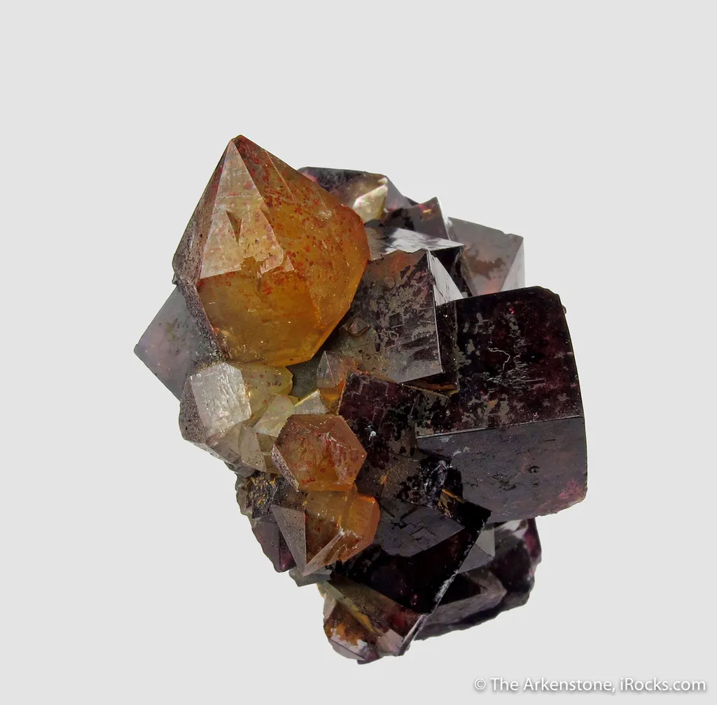 Fluorite and Quartz with Hematite- illustrated - image 3