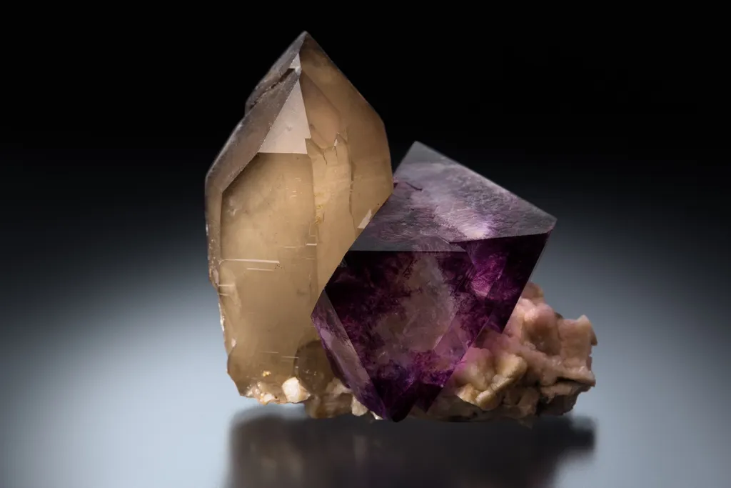 Fluorite and Smoky Quartz image