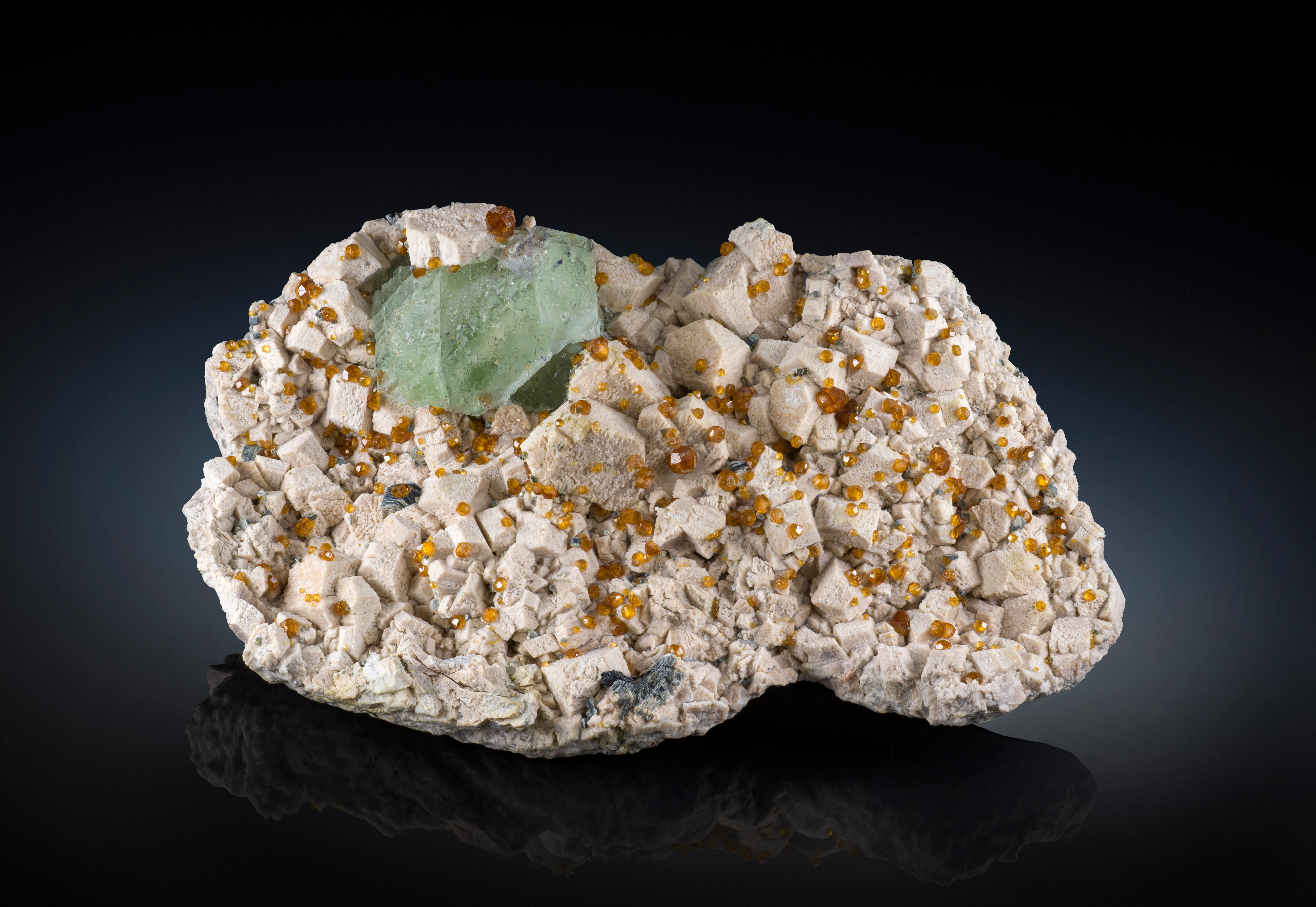 Fluorite and Spessartine - image 1