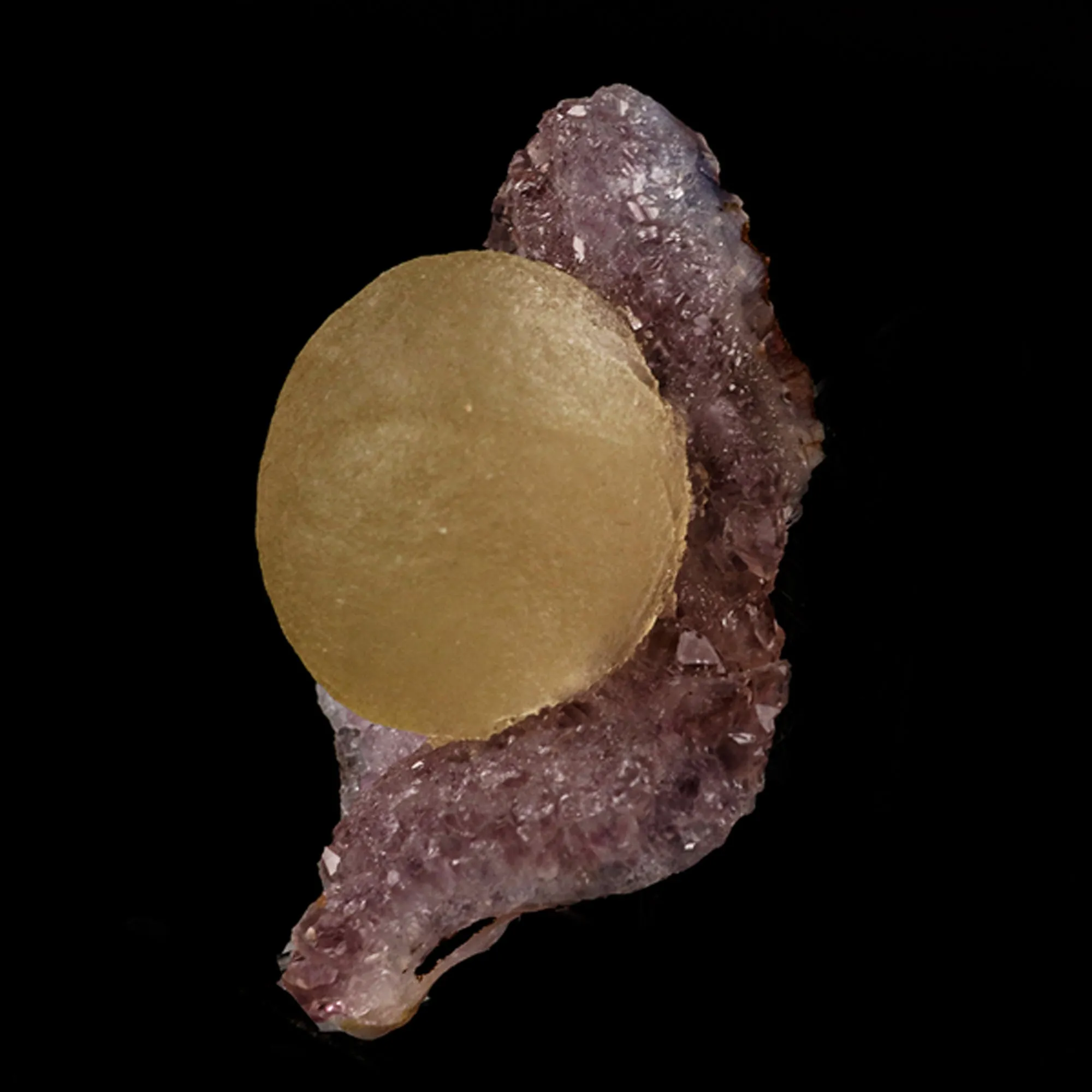 Fluorite ball on Amethyst Natural Mineral Specimen - image 2