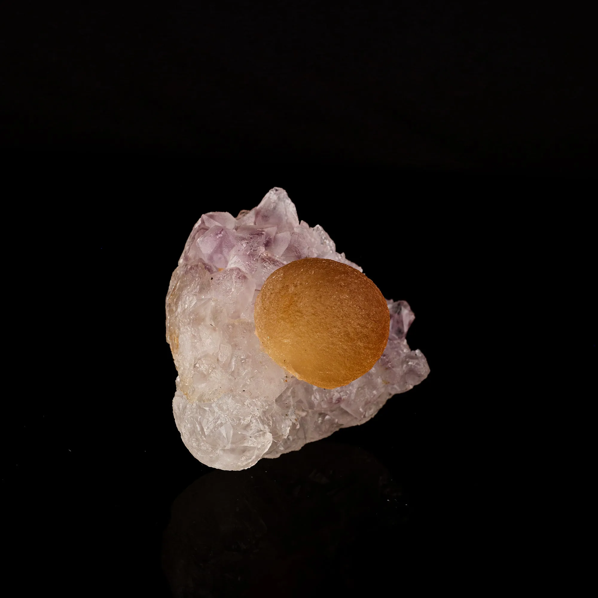 Fluorite ball on Amethyst Natural Mineral Specimen - image 3