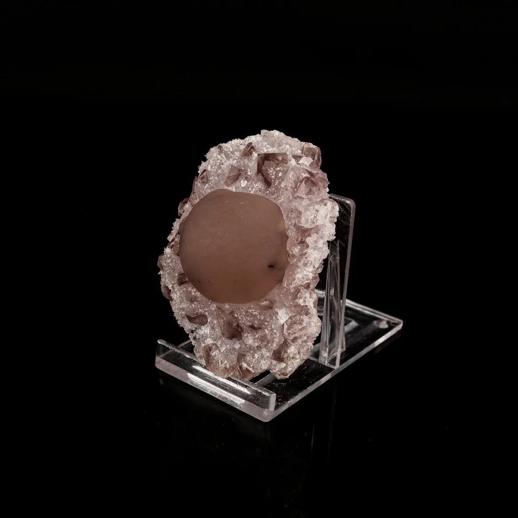 Fluorite ball on Amethyst Natural Mineral Specimen - image 2