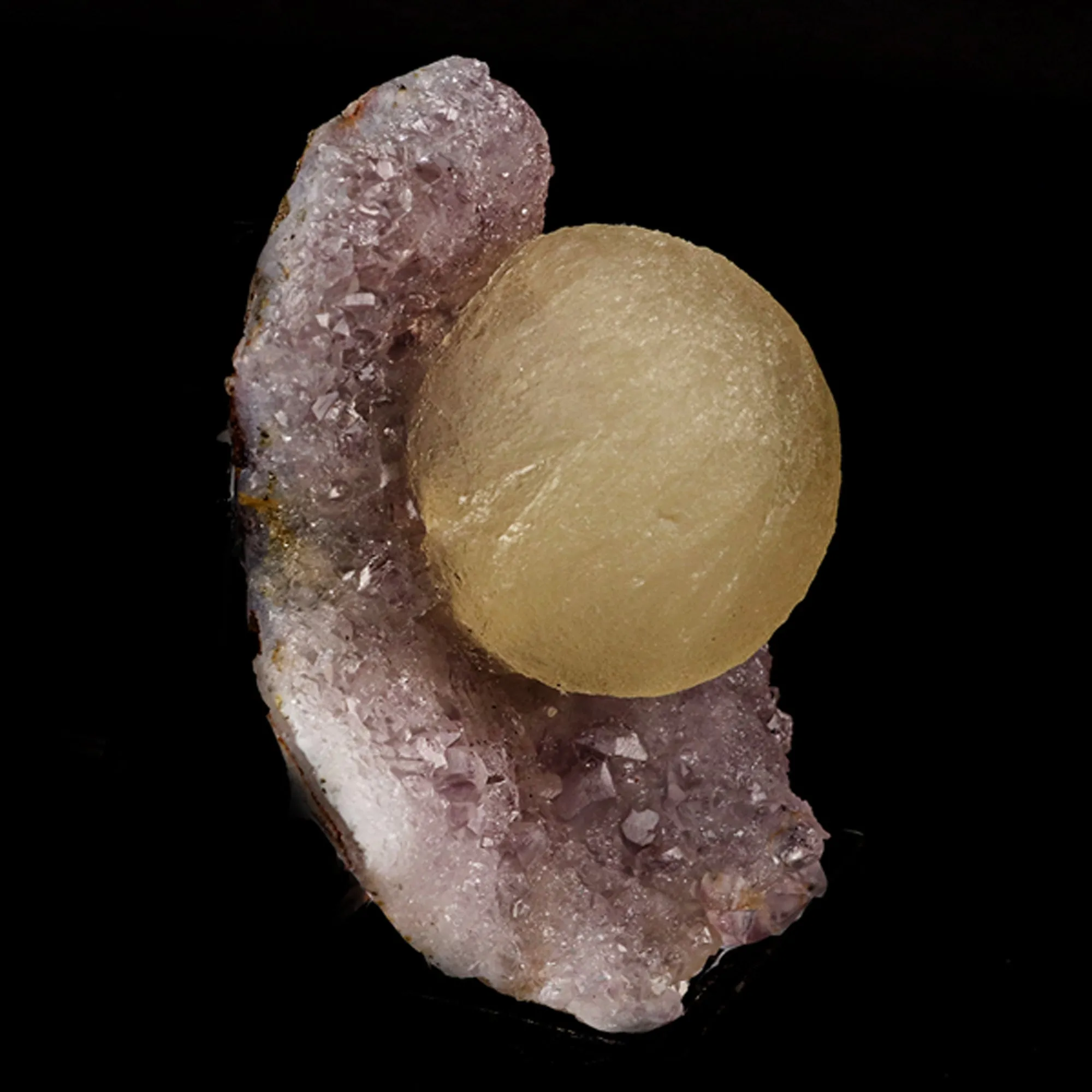 Fluorite ball on Amethyst Natural Mineral Specimen - image 3