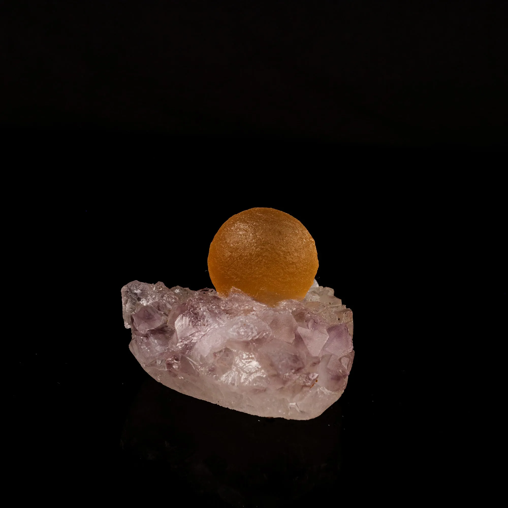 Fluorite ball on Amethyst Natural Mineral Specimen - image 4