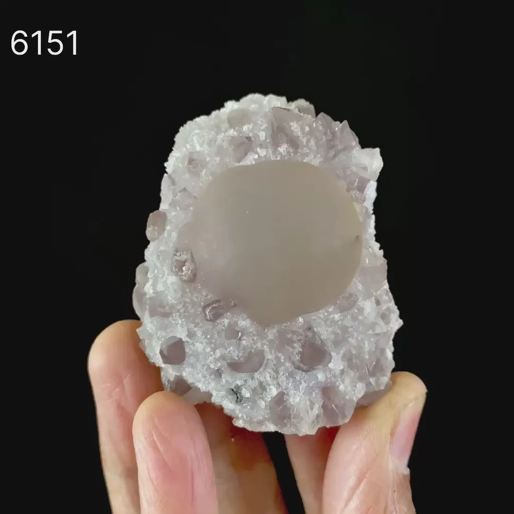 Fluorite ball on Amethyst Natural Mineral Specimen - image 5