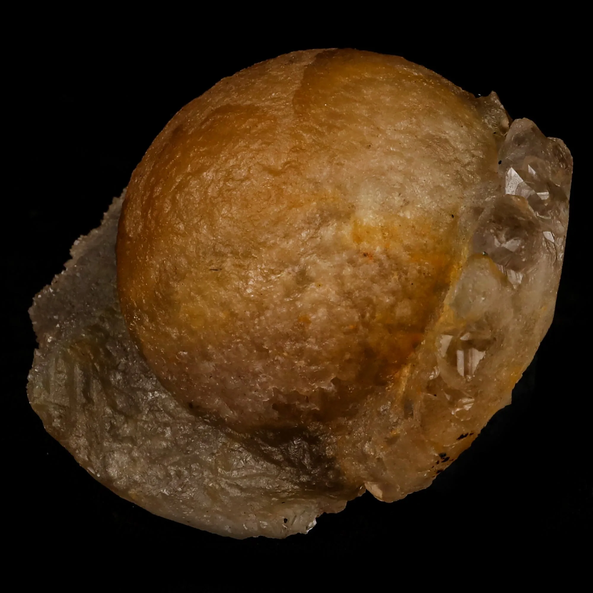 Fluorite ball on MM Quartz Natural Mineral Specimen - image 3