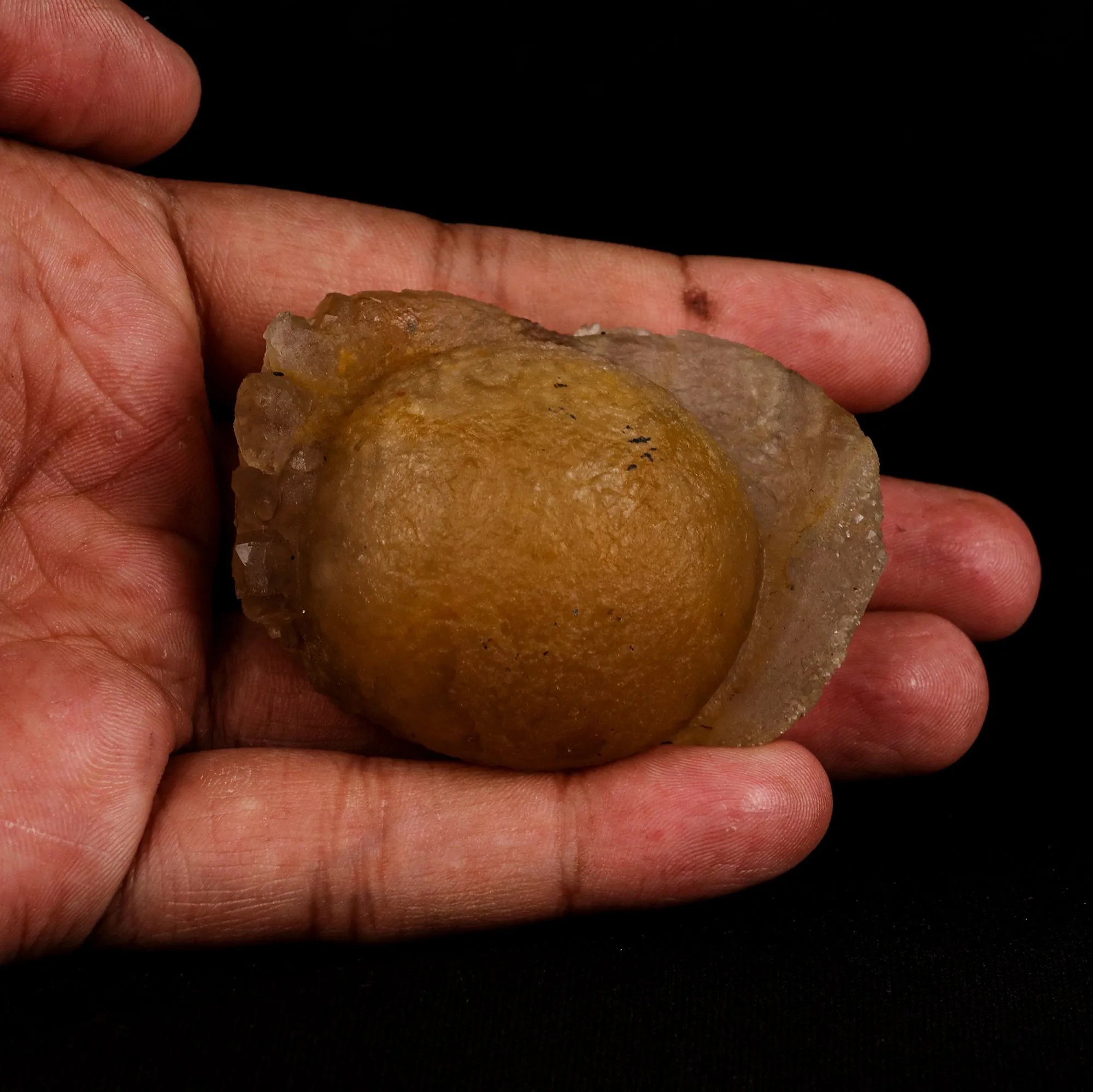 Fluorite ball on MM Quartz Natural Mineral Specimen - image 5